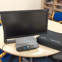 Photo of some of the equipment for sale including a reader