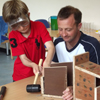 Photograph of child enjoying activity day