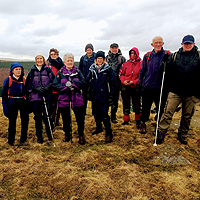 Photograph of walking group at Ladybower