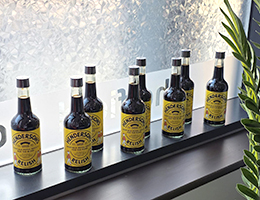 Photo of some Hendos bottles with the SRSB labels 