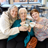 Photo of Norma and Janette with Andrea at SRSB