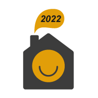 Rotherham Stays in logo which is a little house with smoke coming out of the chimney saying 2022