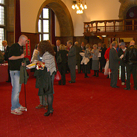 Photograph of people at 2012 event in Town Hall