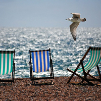 Photograph of some deckchairs