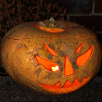 Photo of a Hallowen carved pumpkin