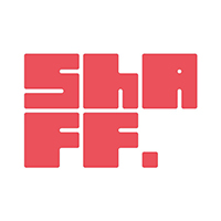 ShAFF logo which is the letters in red
