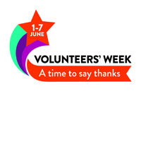 Volunteer Week logo saying time to say thanks