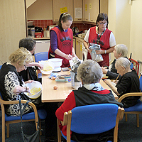 Photograph of clients baking at SRSB