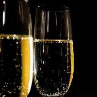 Glasses of prosecco sparkling wine
