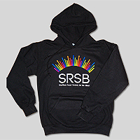 Photograph of Hooded Sweatshirt with SRSB logo on the front