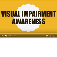 Screen shot of visual imapirment awareness movie